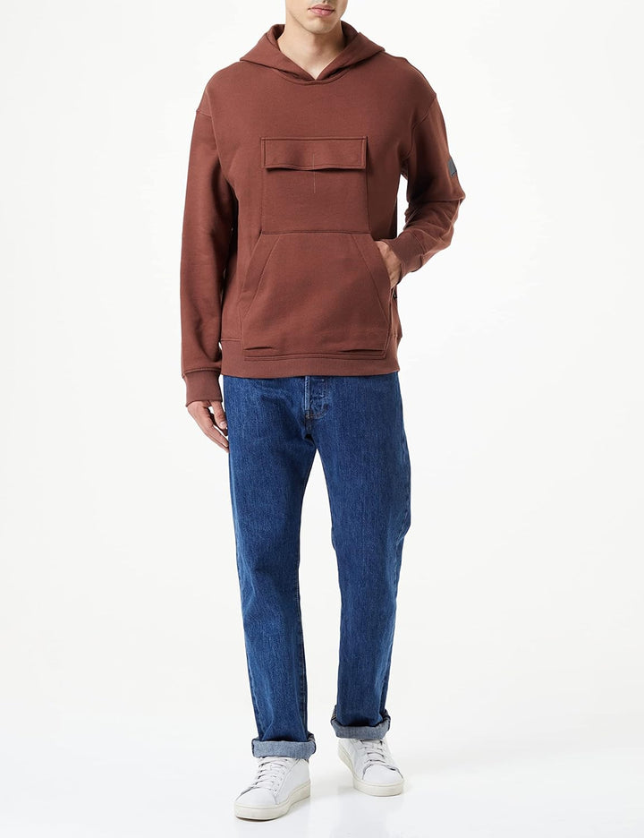 G-STAR RAW Herren Double Pocket Loose Hooded Sweatshirt Sweats XL Braun (Chocolate Lab D22011-c988-d