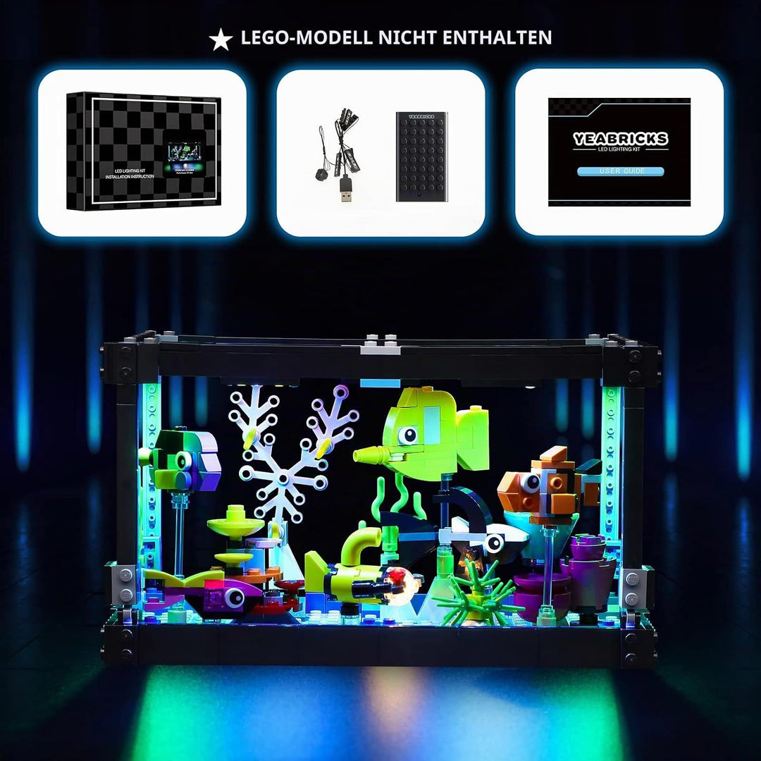 YEABRICKS LED Licht für Lego-31122 Creator 3-in-1 Fish Tank Bausteine Modell (Lego Set Nicht enthalt