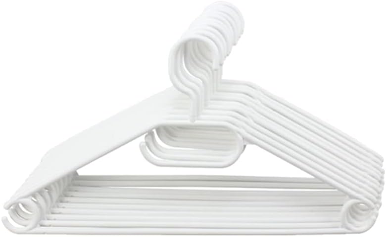 com-four® 50x Kleiderbügel weiss mit drehbarem Haken - Garderobenbügel für Anzug und Kostüm mit Ruts