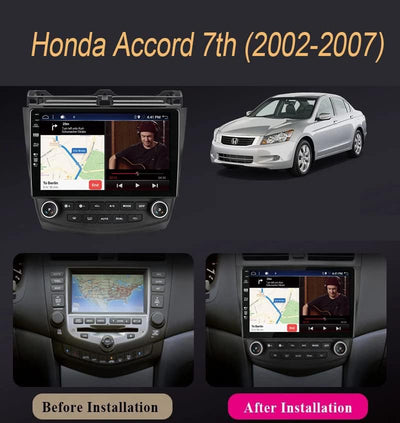 JOYX Android 12 Autoradio Passt für Honda Accord 7th (2002-2007) Mit 2.5D - Rückfahrkamera Canbus KO