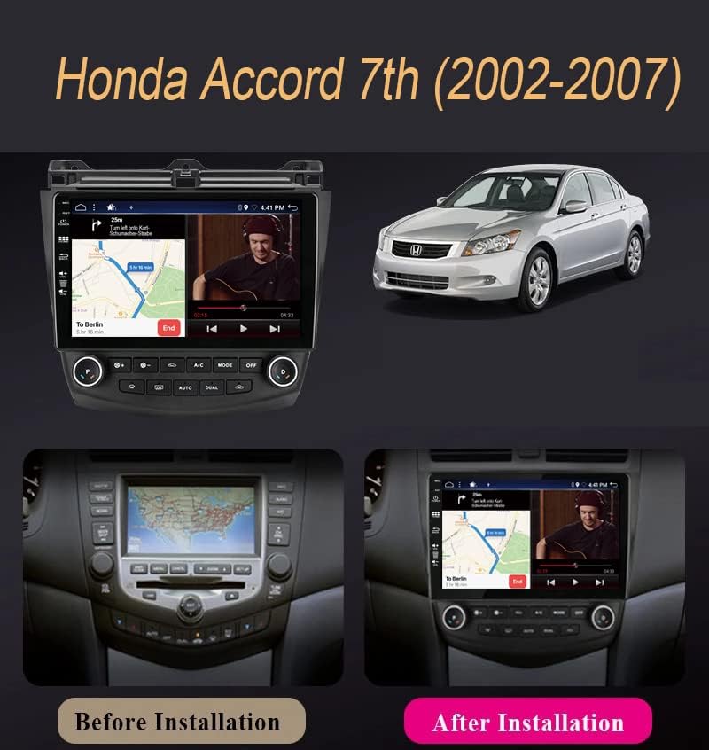 JOYX Android 12 Autoradio Passt für Honda Accord 7th (2002-2007) Mit 2.5D - Rückfahrkamera Canbus KO