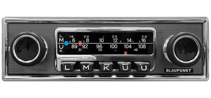 Blaupunkt Frankfurt Stereo MB, 1-DIN Autoradio, Oldtimer-Design, DAB+, Bluetooth, USB, Aux-Eingang,