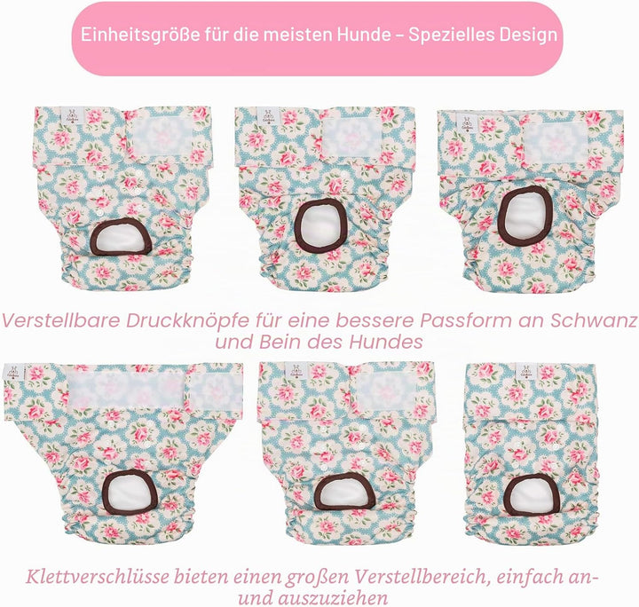 Cutebone Waschbare Hundewindeln für Hündinnen, 3 Stück wiederverwendbare Hundewindeln, hochsaugfähig
