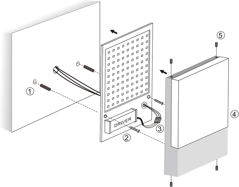 Klighten 2 Stück 24W LED Aussenwandleuchte, Wasserdicht IP65 Wandleuchten Aussen/Innen, Aluminium Mo