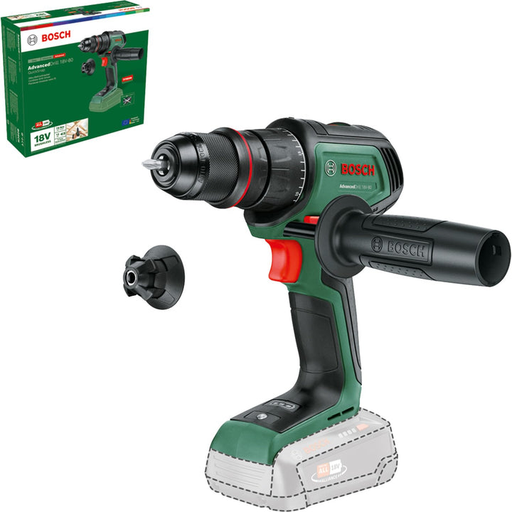 Bosch Akku-Bohrschrauber AdvancedDrill 18V-80 QuickSnap (zum Bohren und Schrauben; 18V System; bürst