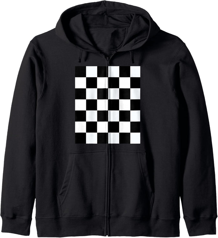 Ska Musik Design kariertes schwarz weisses Schach Muster Kapuzenjacke