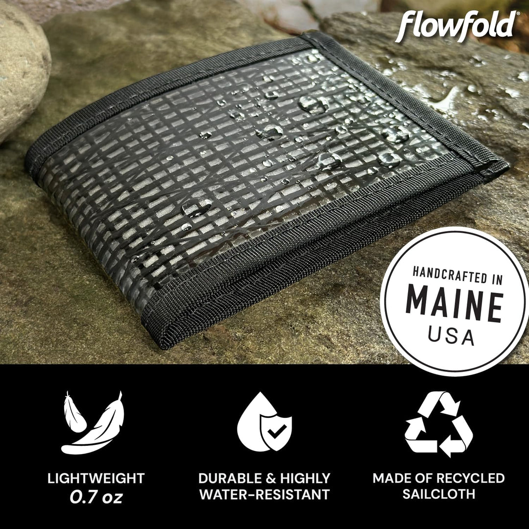 Flowfold Recycelte Segeltuch-Geldbörsen – Vanguard Bifold Wallet, Fronttasche, schlanke, minimalisti