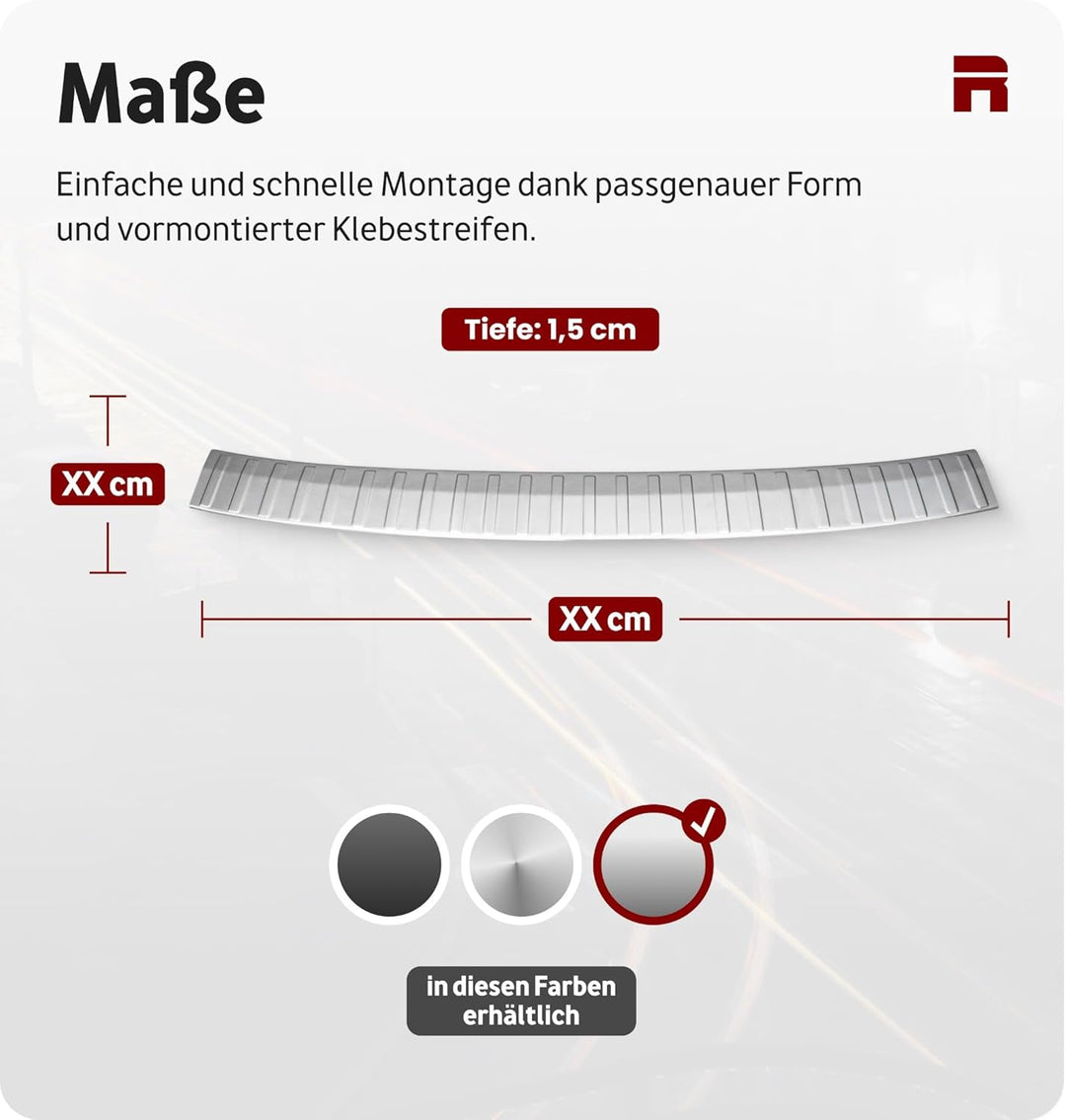 Ladekantenschutz Edelstahl MATT kompatibel für MERCEDES VITO W447, V-KLASSE W447 | premium Qualität