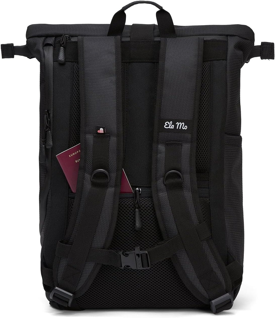 Ela Mo® Rolltop Rucksack Damen - Rollrucksack Anti Diebstahl für Sport & Reisen - Laptoprucksack für