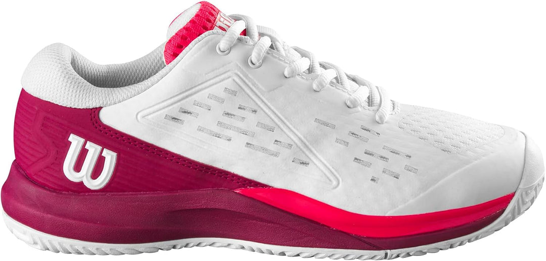 Wilson Unisex Kinder Junior Rush Pro Ace Sneaker 36 1/3 EU White Beet Red Diva Pink, 36 1/3 EU White