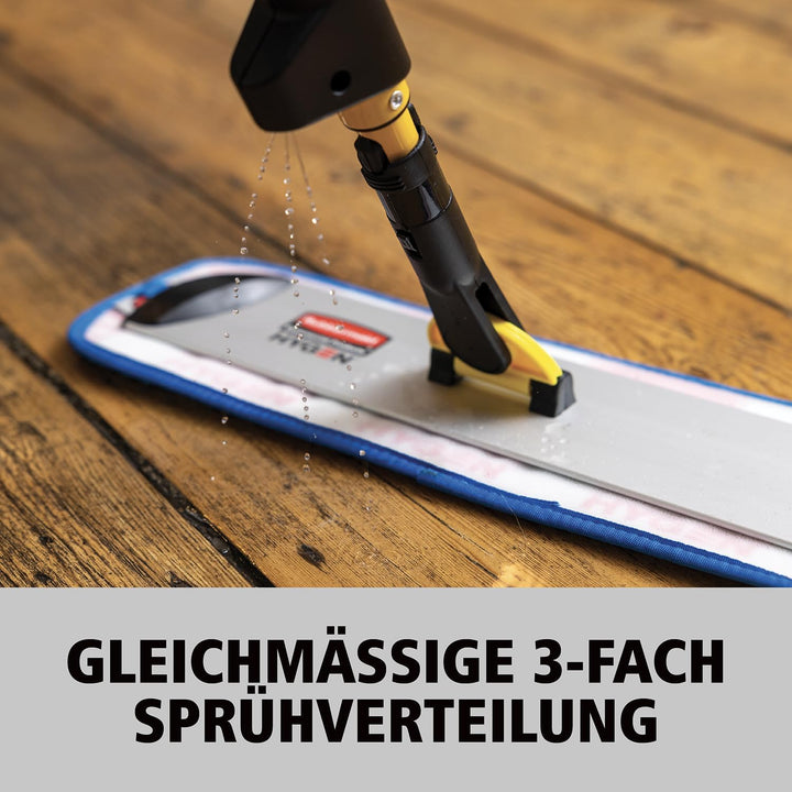Rubbermaid Commercial Products HYGEN Pulse Mikrofaser-Sprühmopp Gelb – inkl. 0,6-l-Flüssigkeitsbehäl