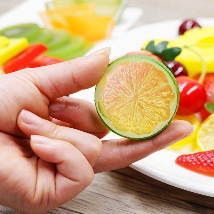 Künstliche Zitronenscheiben, realistische lebensechte Simulation Zitrone dekorativ künstliche Obst H