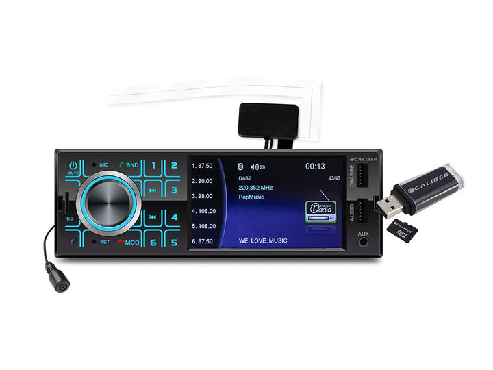 Caliber Autoradio - Auto Radio mit Bluetooth - Aux In - DAB - DAB Plus - FM - SD - USB - 4 Zoll Anze
