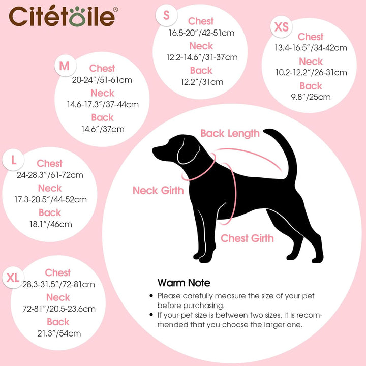 CITÉTOILE Wintermantel Hundemantel, Warme Winterjacken mit Fleece für Hunde,Hundejacke Hundekleidung