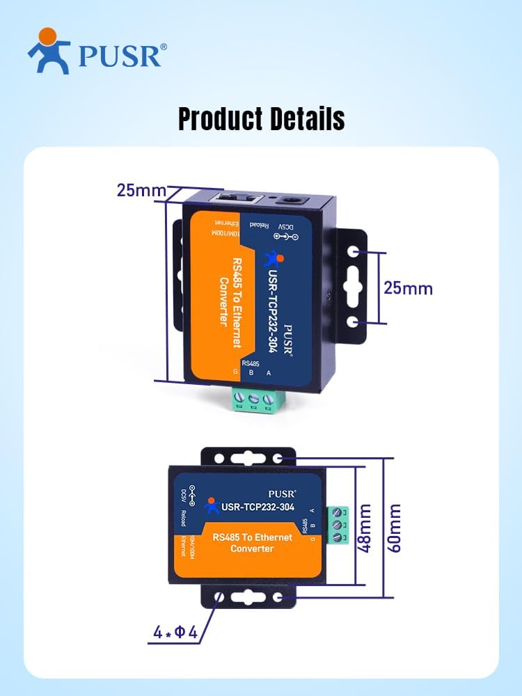TCP232-304 RS485 zu TCP/IP seriell Gerät Server unterstützen Built-in Webpage Modbus Gateway RS485 z