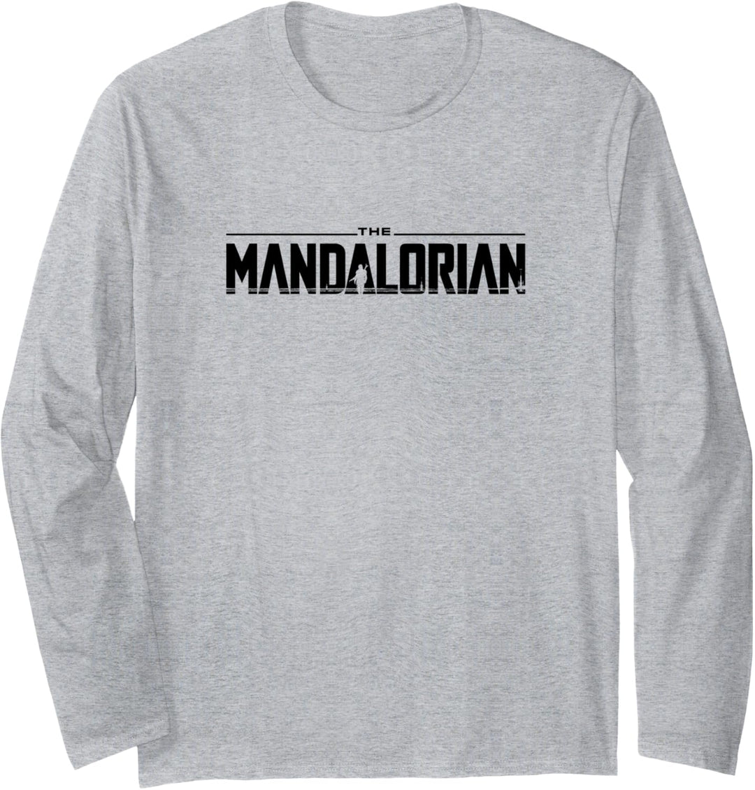Star Wars Mandalorian Logo Black Langarmshirt