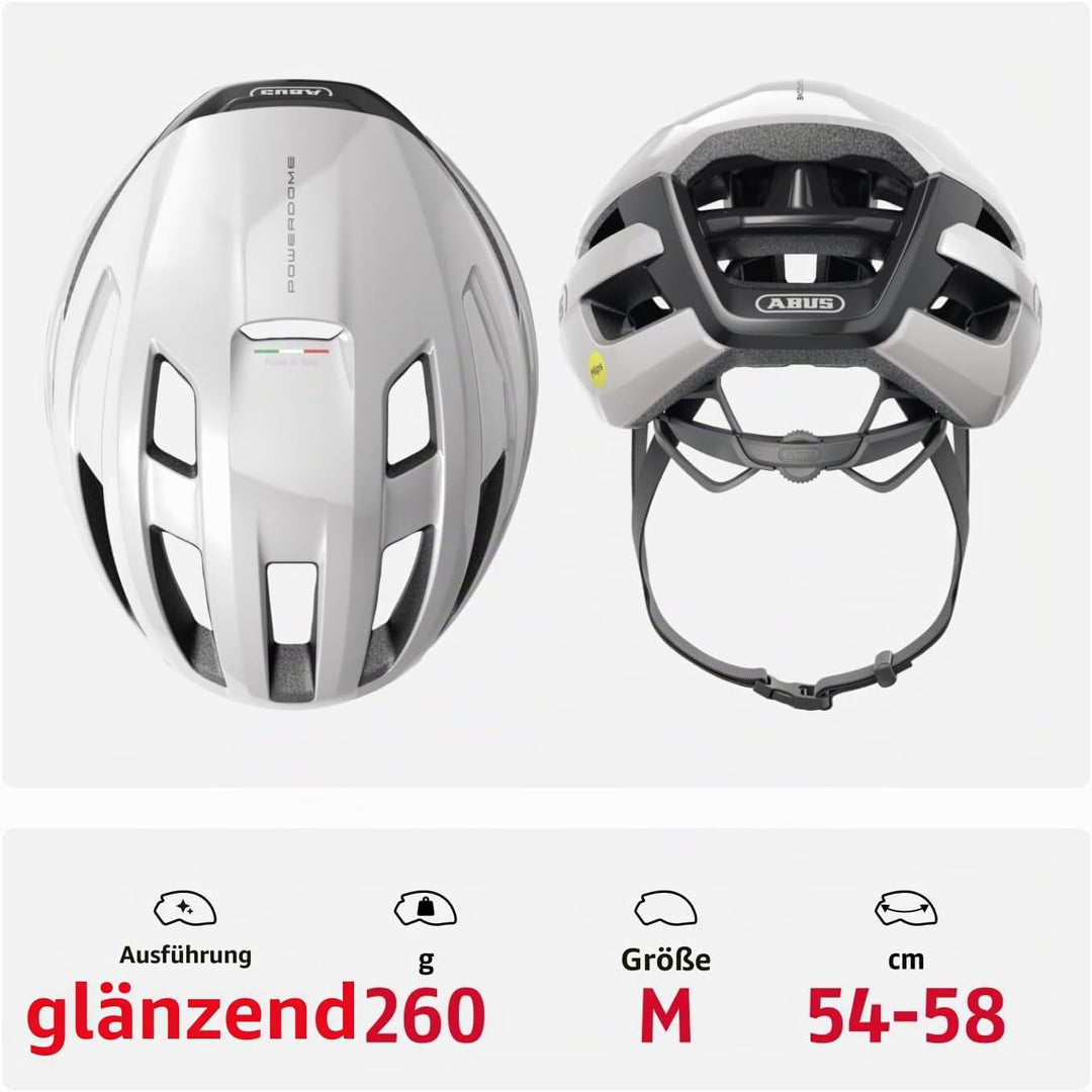 ABUS Rennradhelm PowerDome MIPS - leichter Fahrradhelm mit cleverem Belüftungssystem und Aufprallsch