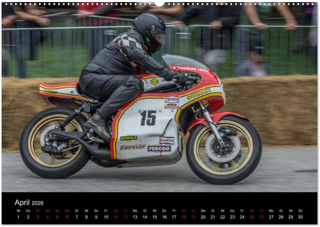 Motorsport Klassiker (hochwertiger Premium Wandkalender 2026 DIN A2 quer), Kunstdruck in Hochglanz: