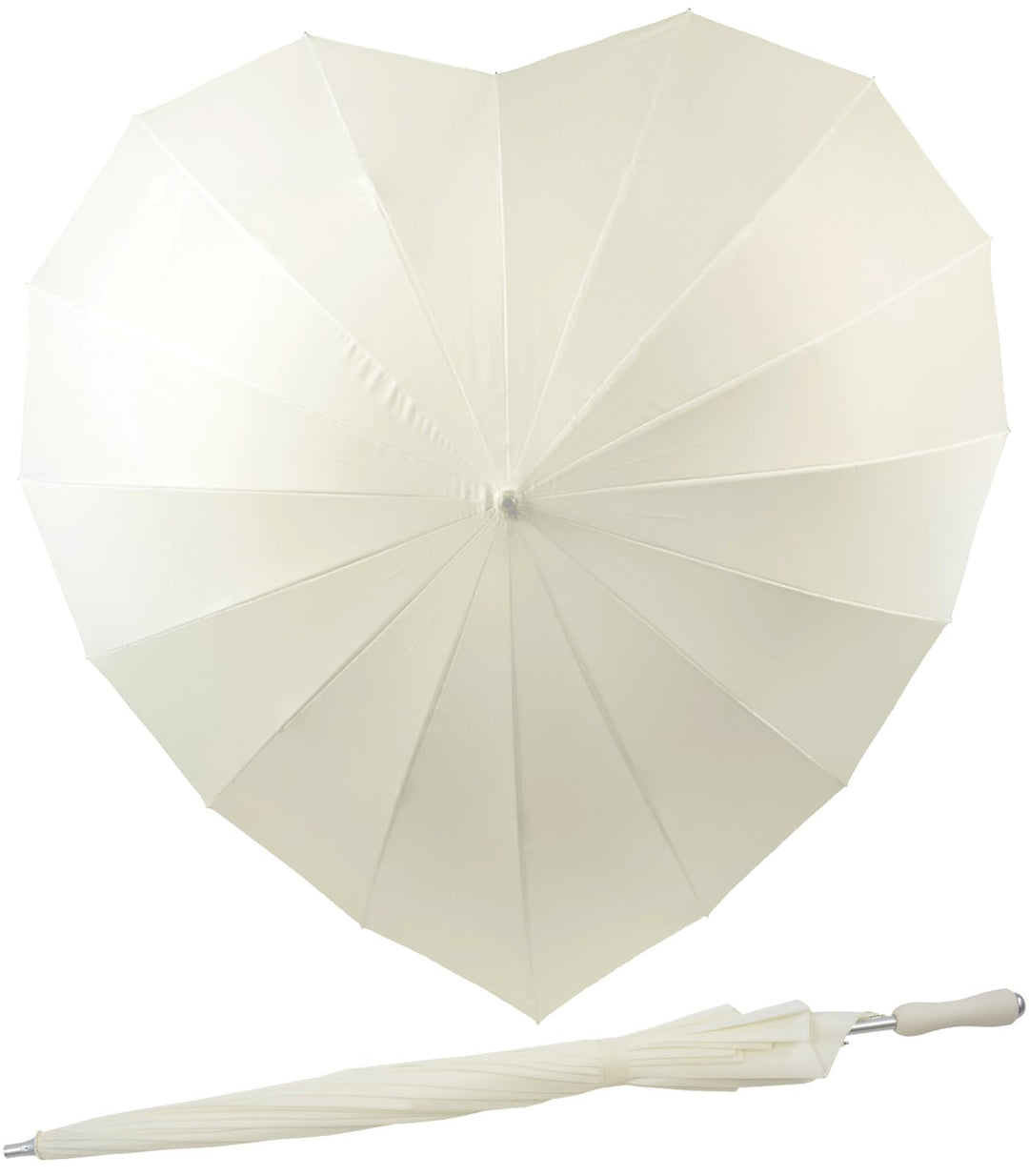 iX-brella XXL Hochzeitsschirm Brautschirm Wedding Heart - cream, cream