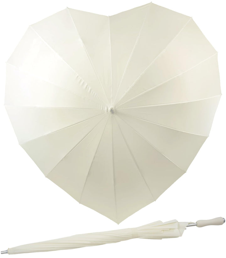 iX-brella XXL Hochzeitsschirm Brautschirm Wedding Heart - cream, cream