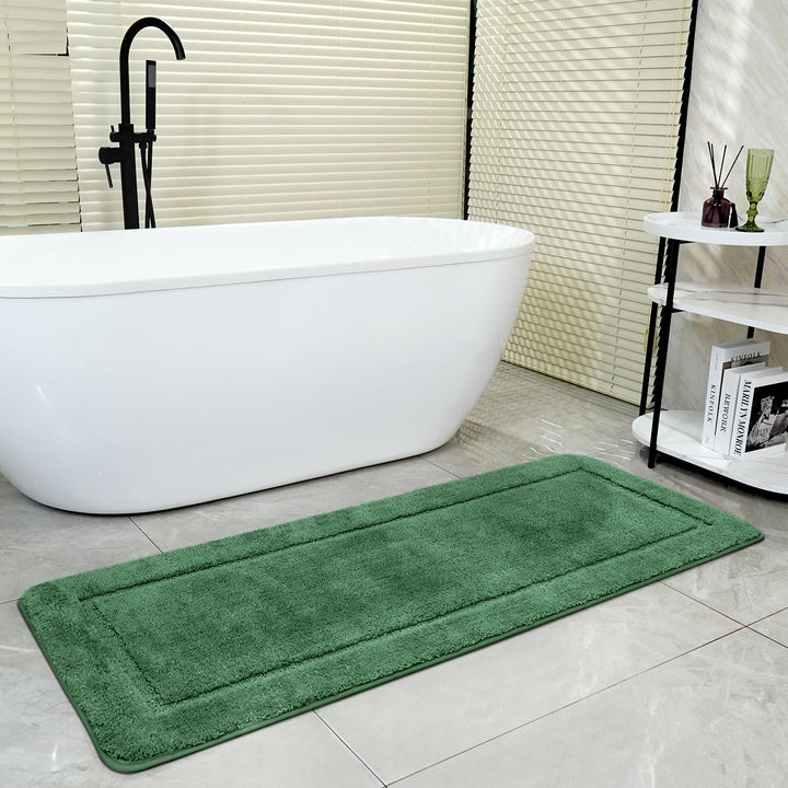SOANNY Badematte 60x150 cm, Einzelstück, Hochflor Mikrofaser, rutschfest & Waschbar, Saugfähig Gross