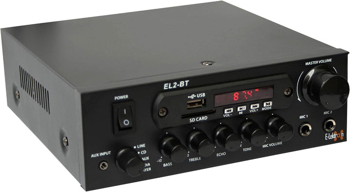 E-Lektron EL-2BT HiFi Digital-Verstärker Bluetooth/FM-Radio / MP3 / Karaoke 100W 2X Mic