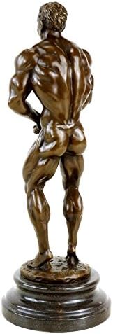 Kunst & Ambiente - Bodybuilder Figur Arni aus Bronze - Trophäe - Pokal - signiert Milo - Bodybuildin