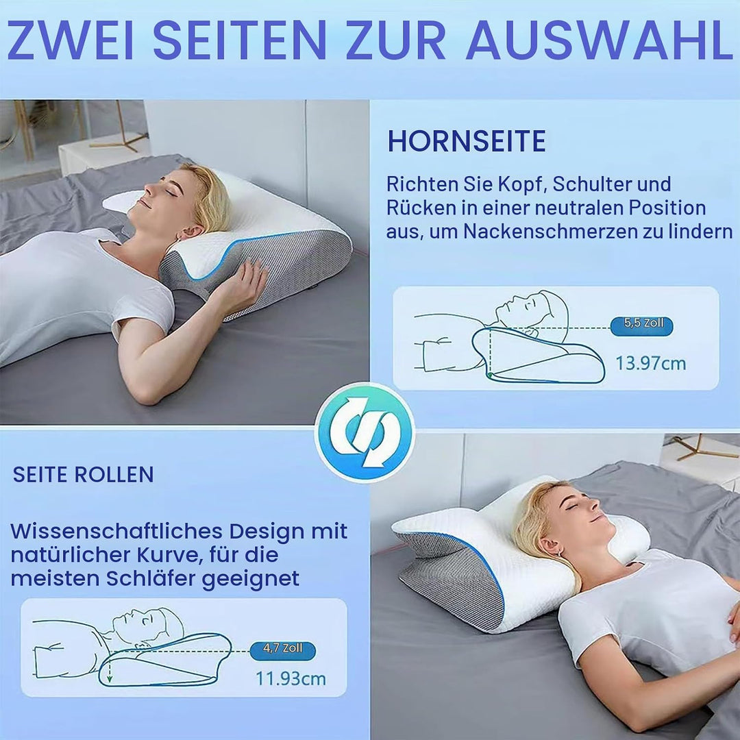 Pillow Daddy Schlafkissen, Kissen für Nackenschmerzen Memory Foam Nackenkissen, Ergonomisches Anti S