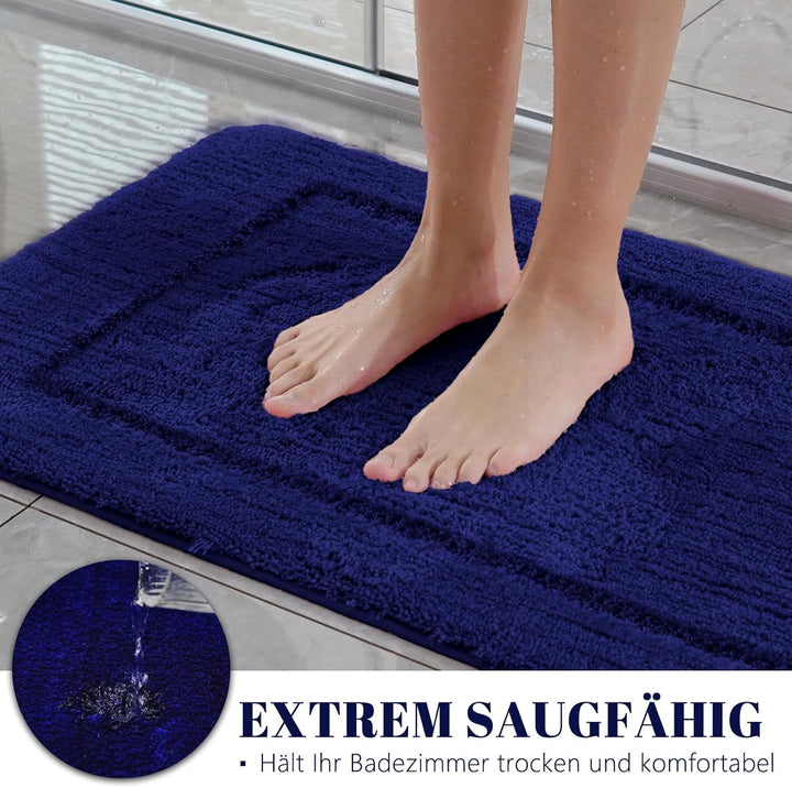 SOANNY Badematte 60x150 cm, Einzelstück, Hochflor Mikrofaser, rutschfest &amp; Waschbar, Saugfähig Gross