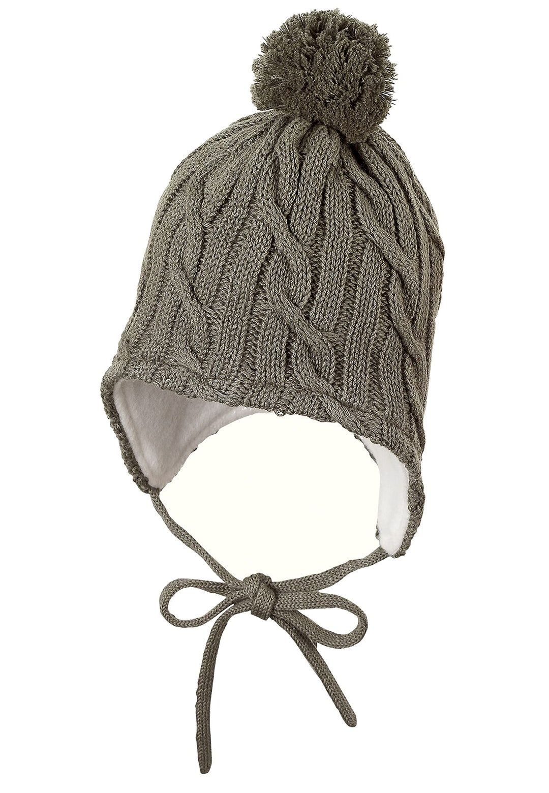 Sterntaler Mütze mit Bommel, Strickmütze mit Bommel Dunkelgrün 39, Dunkelgrün 39