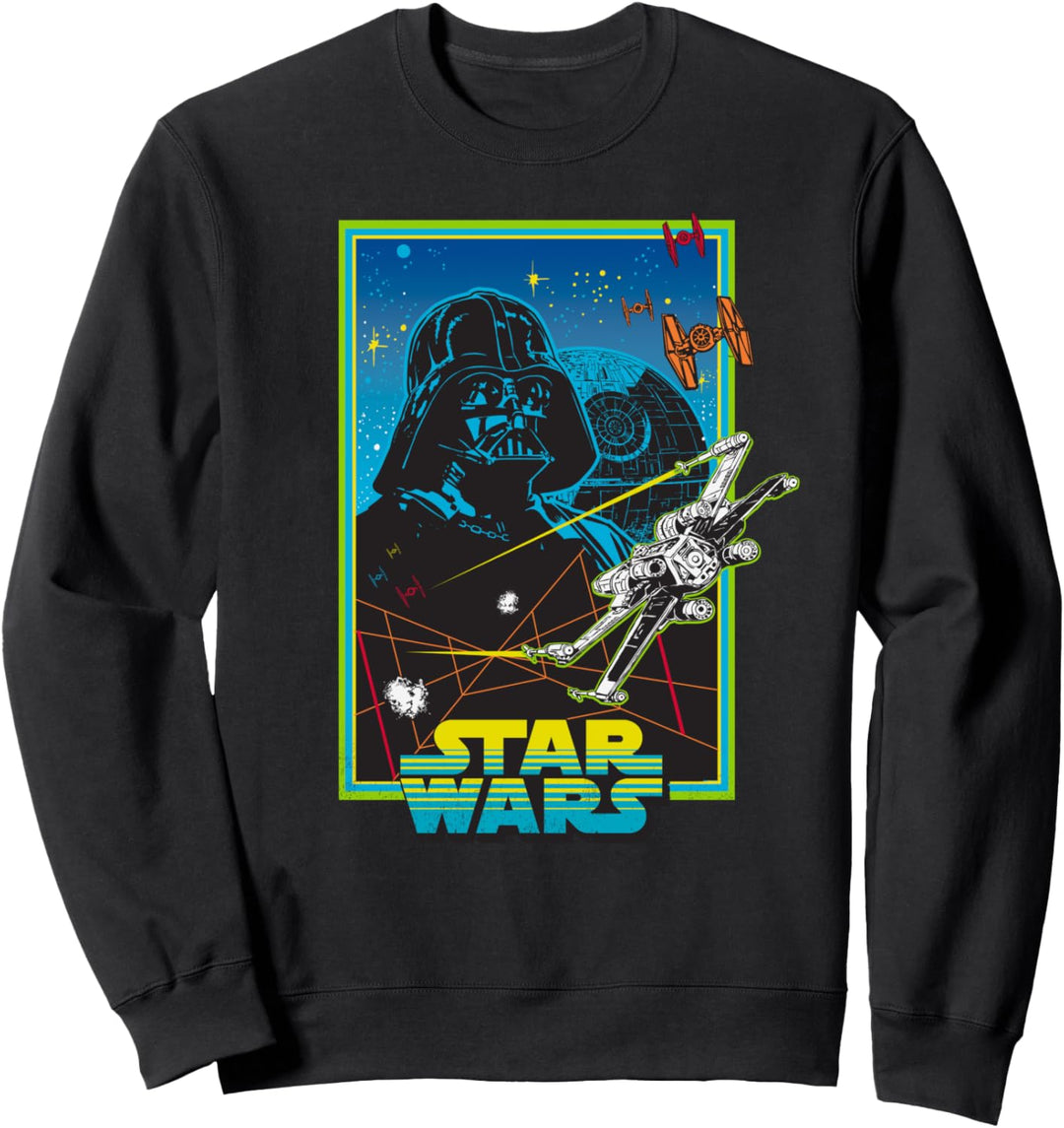 Star Wars A New Hope Darth Vader 70s Retro Sweatshirt