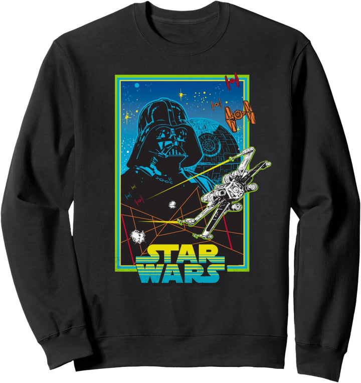 Star Wars A New Hope Darth Vader 70s Retro Sweatshirt