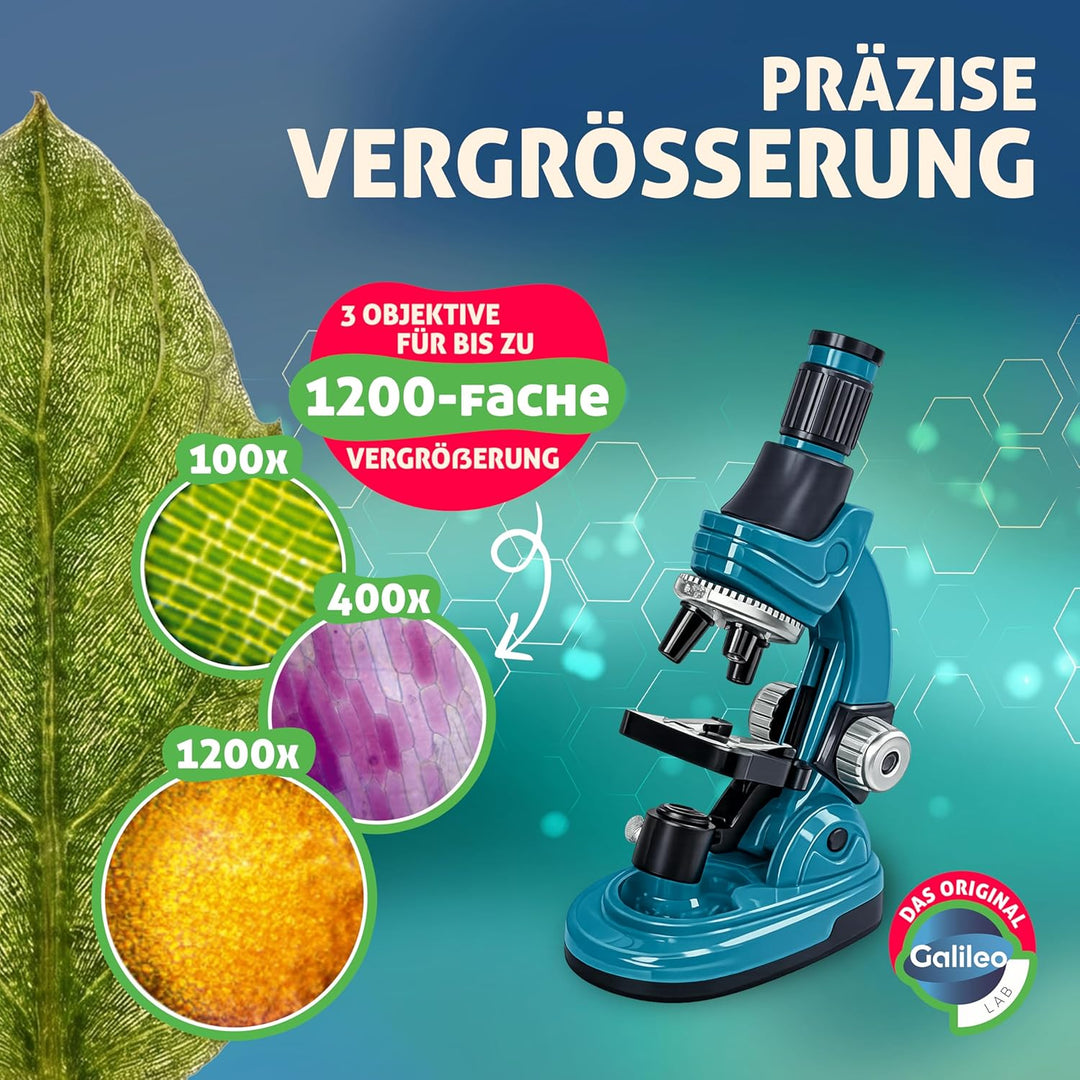Galileo Lab Natur unter dem Mikroskop - Mikroskop für Kinder - Experimente für Kinder ab 8 Jahren, F