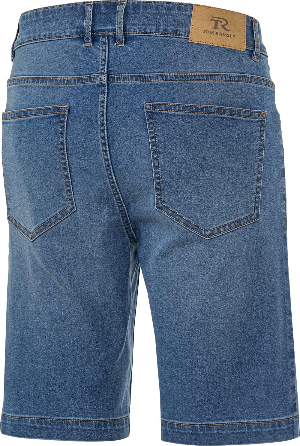Tom Ramsey Herren Sommer-Jeansbermudas, Herrenhose mit flexiblem Bund aus leichtem Jeansstoff, als L