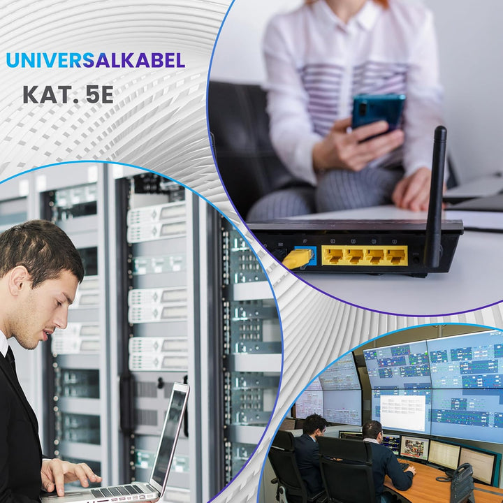 EXTRALINK 50m CAT5e Netzwerkkabel LAN Verlegekabel Innenbereich – 100% Kupfe U/UTPr, PVC Mantel, bis