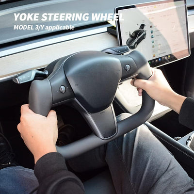 Tesla Yoke Rennlenkrad, Individuell Modifiziertes Lenkrad, Kompatibel Mit Tesla Model 3/Y. Lenkrad A