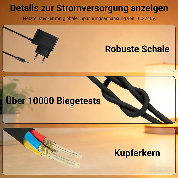 Netzteil Adapter 12V für leiser Standventilator - Kompatibel mit Dreo PolyFan 508S 502 513S Ventilat