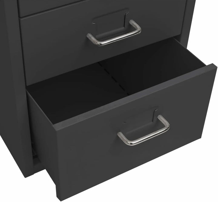Mogou Aktenschrank mit Rollen, Metallschrank, Aktenregal, Werkzeugschrank, Büroschrank, Lagerschrank