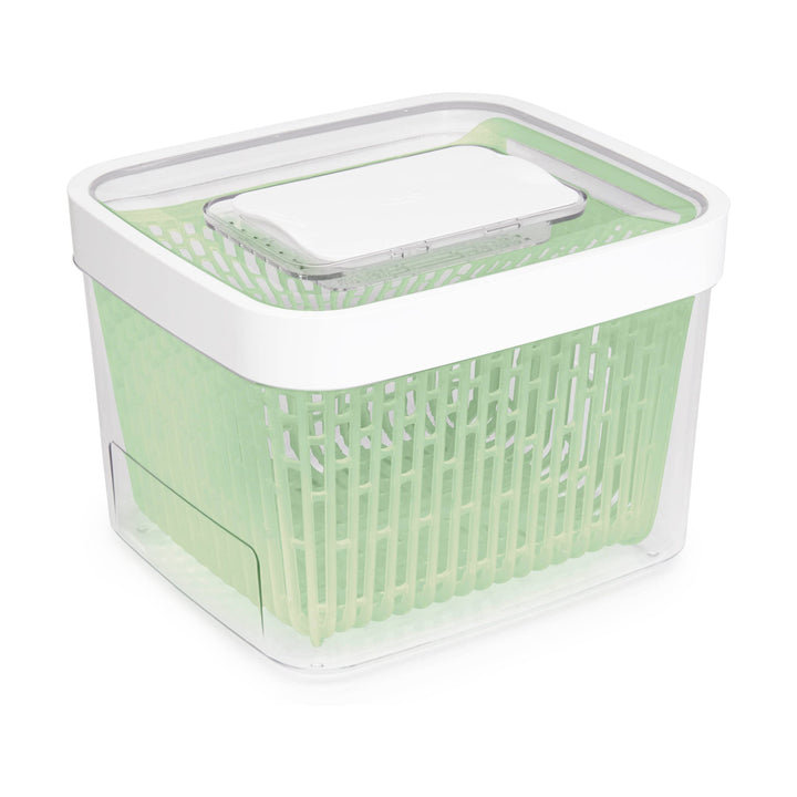OXO Good Grips Greensaver-Frischhaltebox mit Deckel und Lüftung, gross – 4 l Behälter 4L, Behälter 4