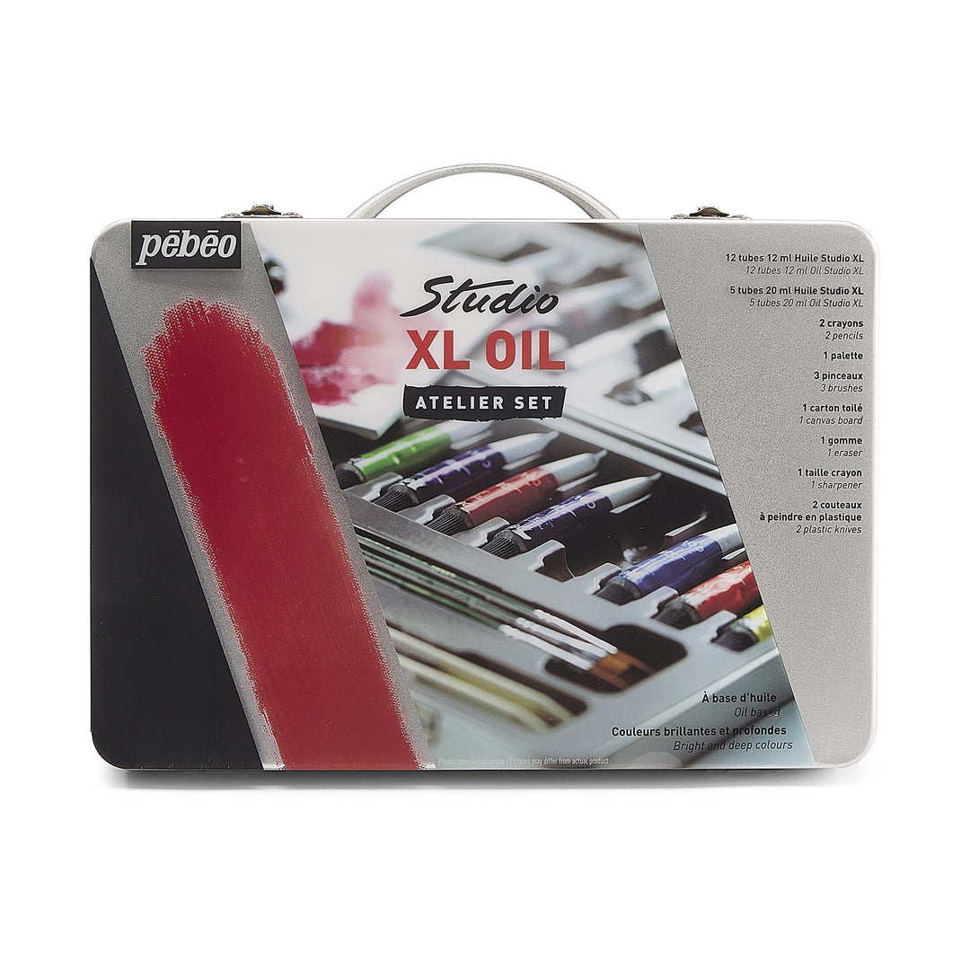PEBEO 920610 Fine Oil Metal Atelier Collection Etui Artist Pen, Metallsammelkasten, Set