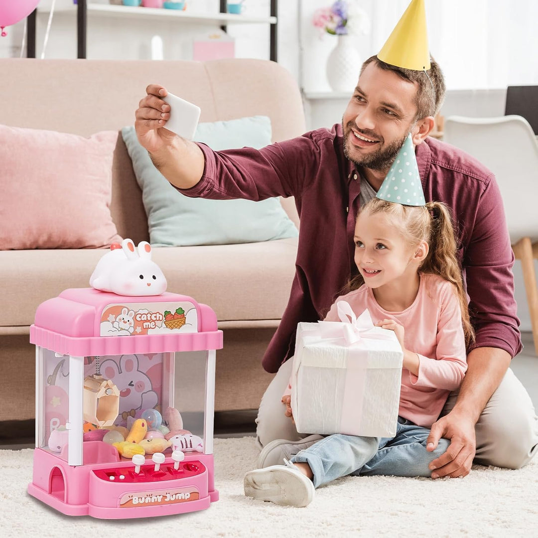 Greifautomat Kinder mit 10 PlüSchtiere und 10 Gashapons SüssIgkeiten Automat für Kinder Candy Grabbe