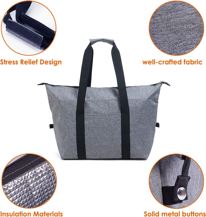 20L Grosse Kühltasche, Picknicktasche, Thermotasche, faltbar, isolierte Lebensmitteltaschen, grosse