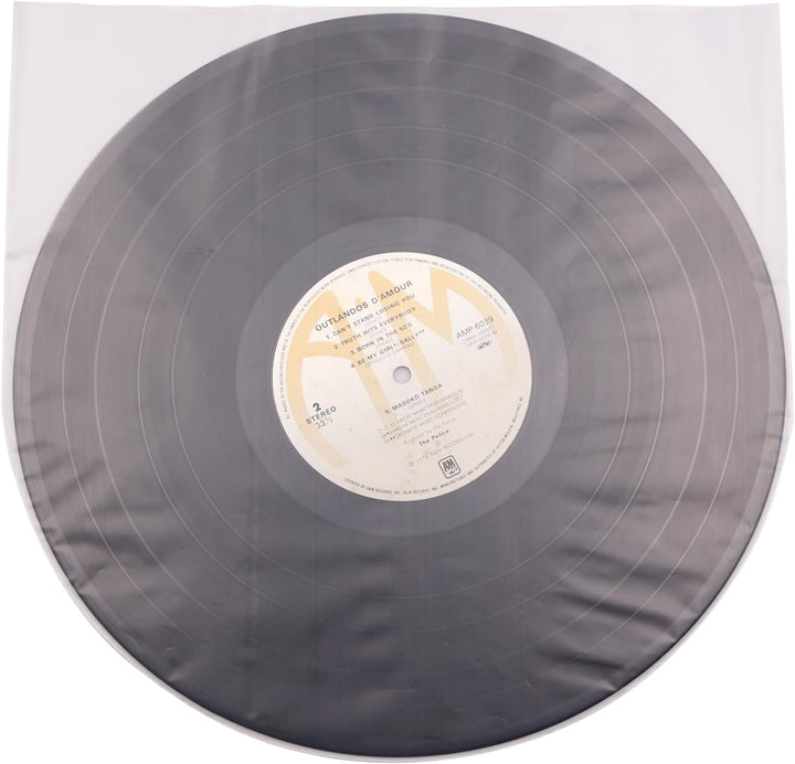 LP Innenhüllen aus Vinyl, transparent, antistatisch, Kunststoff, runde Unterseite, 30,5 cm, 50 Stück
