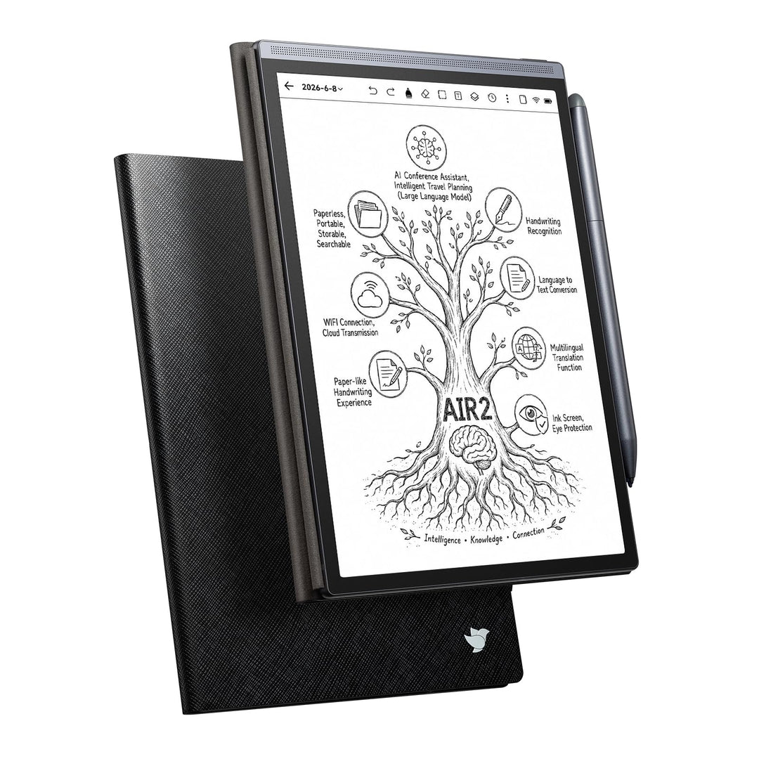iFLYTEK AINOTE Air 2 KI-Notiztablet mit Stift, E Ink, Schwarze Hülle