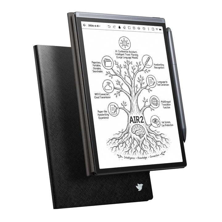 iFLYTEK AINOTE Air 2 KI-Notiztablet mit Stift, E Ink, Schwarze Hülle