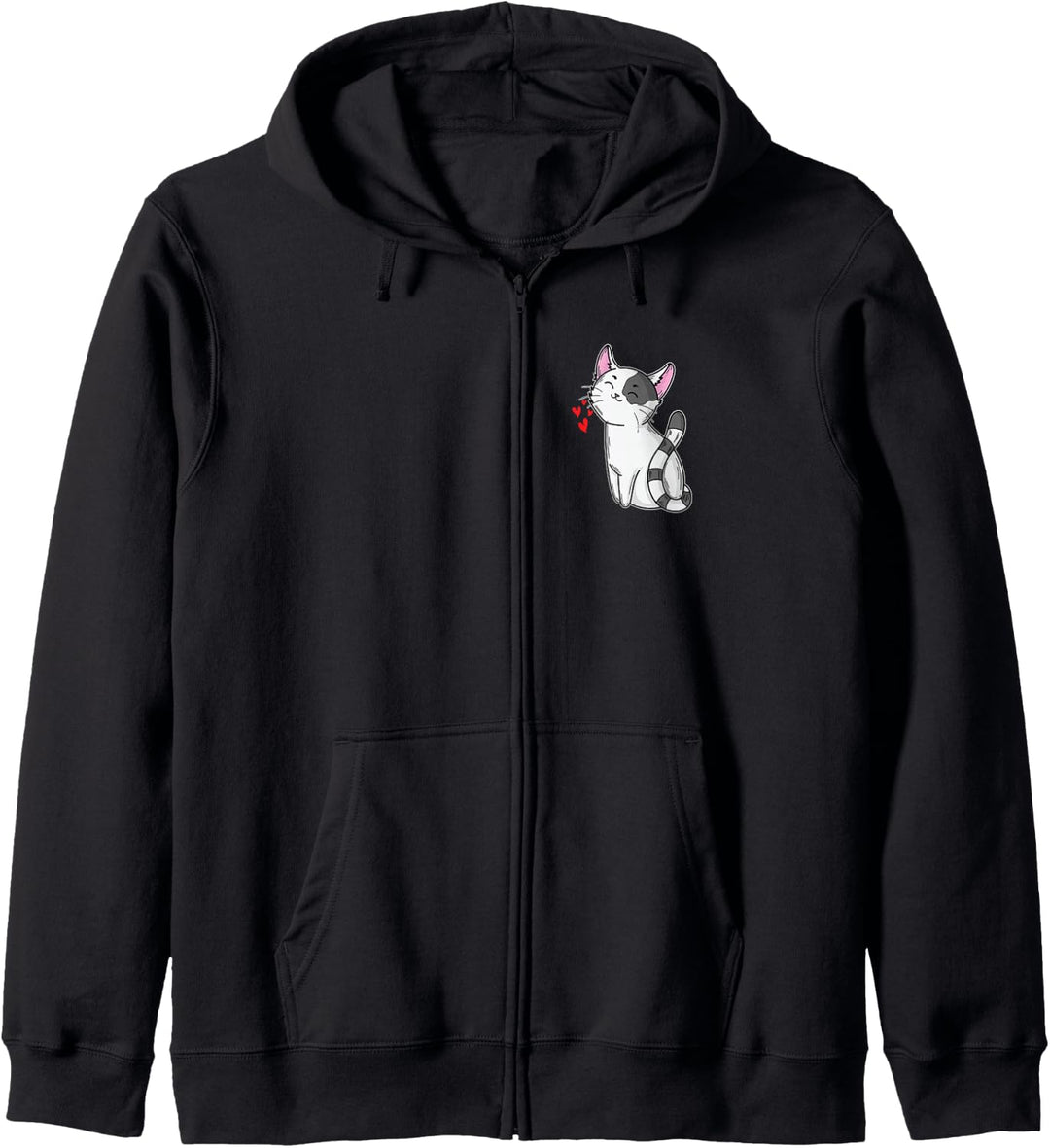 Katze liebt Zuhause Kapuzenjacke
