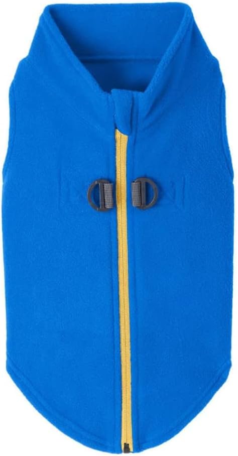 Gooby Hundepullover aus Fleece, mit Reissverschluss, mit Doppel-D-Ring-Leine, für kleine Hunde, Hund