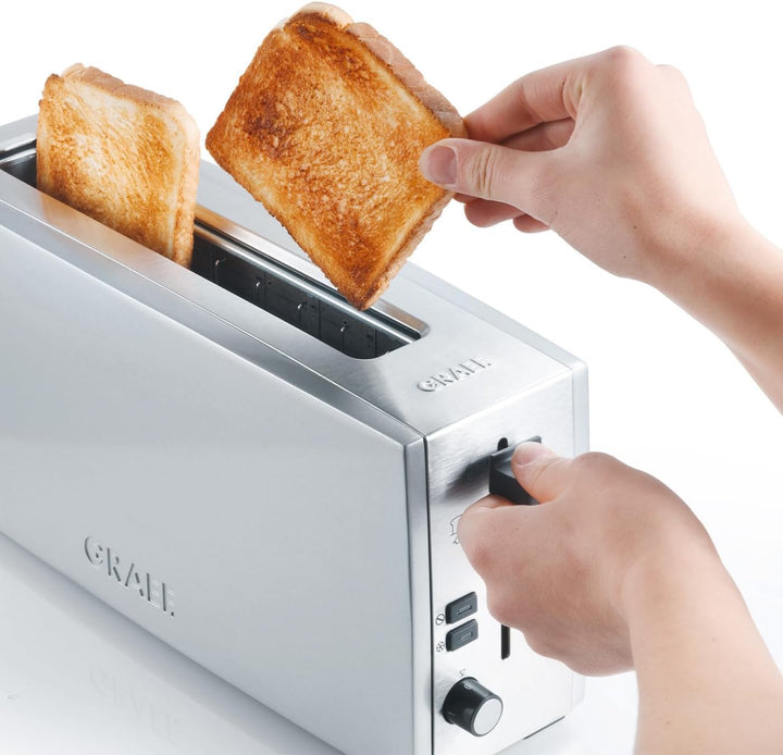 GRAEF Langschlitz-Toaster TO 90, Edelstahl, silber, TO90 Single, Single
