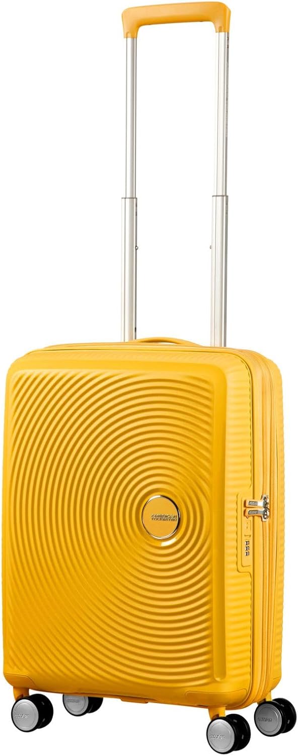 American Tourister Soundbox - Spinner S Erweiterbar Handgepäck, 55 cm, 41 L, Gelb (Golden Yellow) Ge