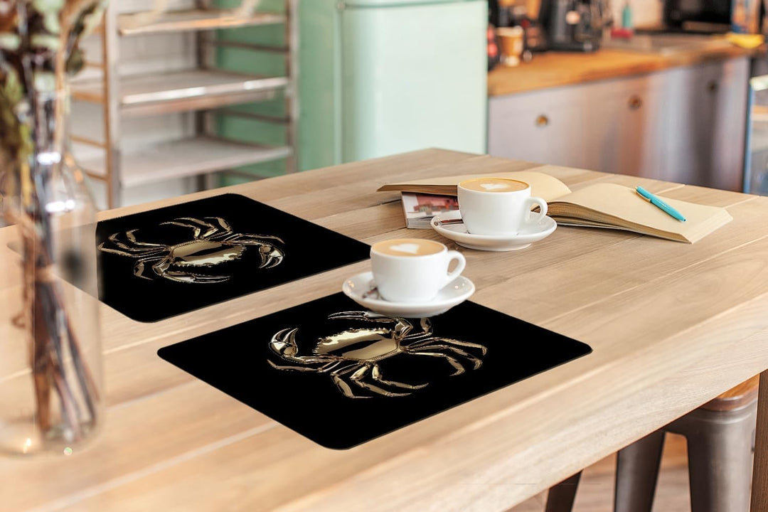 KitchenYeah© Platzsets Abwaschbar 6-Teilig 45x30 cm Tischsets Platzdeckchen Platzset Unterlage Tisch